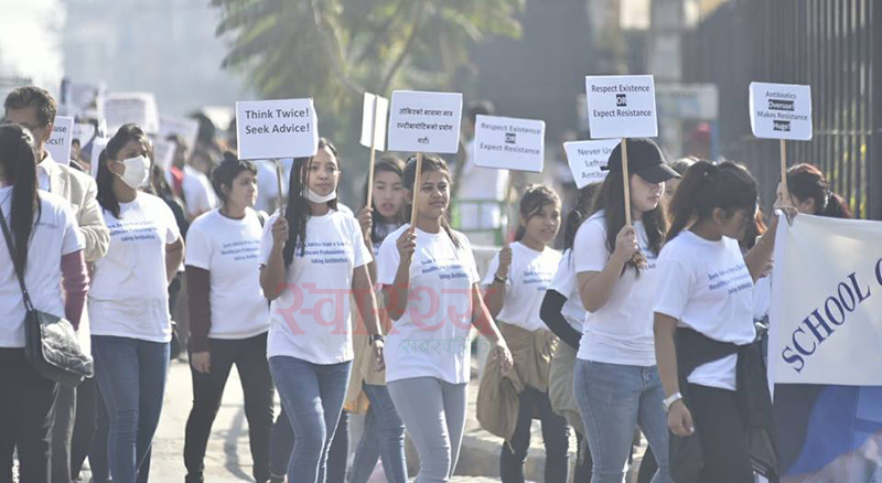 एन्टिबायोटिक सम्बन्धी जनचेतना जगाउन वाकाथन [फोटो 7]