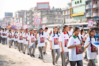 विश्व धूम्रपानरहित दिवसको अवसरमा काठमाडौं क्यान्सर सेन्टरको वाकाथन 