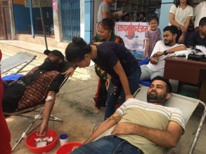 कर्माचार्यले गरे १ सय ५९ औं पटक रक्तदान