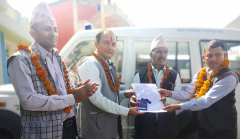 झिमरुक गाउँपालिकालाई एम्बुलेन्स हस्तान्तरण