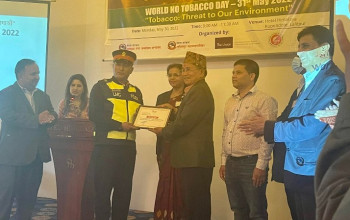 सुर्तीजन्य पदार्थको नियन्त्रणमा योगदान गरेको भन्दै सीताराम हाछेथुलाई सम्मान