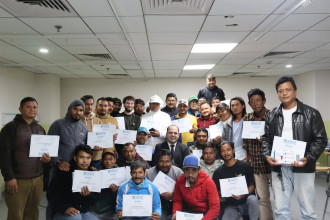 फ्रन्टलाइन अस्पतालद्वारा नेपालभरिका ३२ एम्बुलेन्स चालकलाई जीवन–रक्षक तालिम