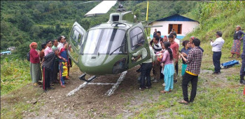 तिम्ल्याहा जन्माउनेलाई हेलिकप्टरमार्फत उद्धार