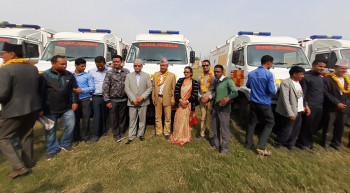 सुदूरपश्चिम प्रदेश सरकारले बाँड्यो १६ वटा अत्याधुनिक एम्बुलेन्स