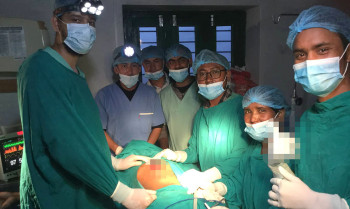 हुम्लामा आन्द्राको प्वालको पहिलो शल्यक्रिया