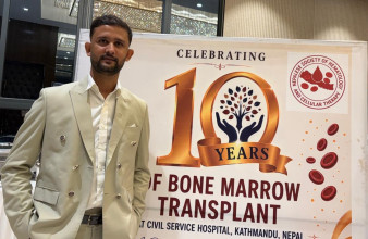 सिभिल अस्पतालमा बोनम्यारो प्रत्यारोपणको १० वर्ष : पहिलो प्रत्यारोपित विधान भट्ट,  अब डाक्टर