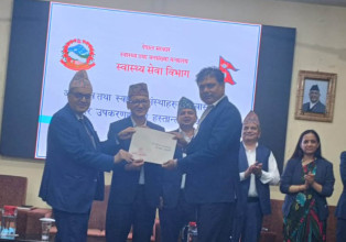 स्वास्थ्य सेवा विभागले एक वर्षमा गर्‍यो २ अर्ब १ करोड ९१ लाख ८६ हजार  बराबरको मेसिन उपकरण हस्तान्तरण