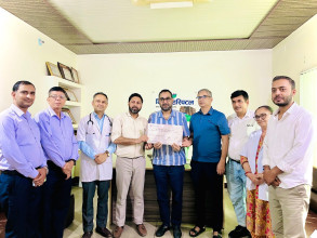 भोटेकोशी पीडितलाई निसर्ग हस्पिटलको ११ लाख ११ हजार १११ रुपैया सहयोग