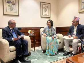 स्वास्थ्य मन्त्री डा. शर्मा र डब्लुएचओ महानिर्देशक डा. टेड्रोसबीच भेटवार्ता : स्वास्थ्य प्रणालीलाई प्रभावकारी बनाउन सहयोग गर्ने आश्वासन