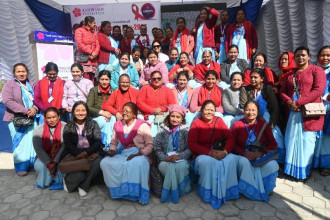 काठमाडौं क्यान्सर सेन्टरद्वारा स्वयंसेविकाका लागि क्यान्सर सचेतना कार्यक्रम सम्पन्न