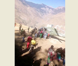 कालीकोट: सुत्केरी हुन नसकेकी गर्भवतीको हेलिकप्टरबाट उद्धार