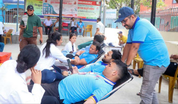 राष्ट्रिय श्रष्टा तथा प्रस्तोता प्रतिष्ठानको आयोजनामा रक्तदान कार्यक्रम सम्पन्न