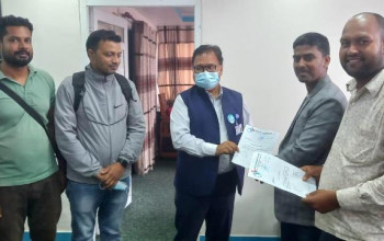 स्वास्थ्यकर्मीहरुको स्तरवृद्धिको माग गर्दै महानिर्देशकलाई ध्यानाकर्षण