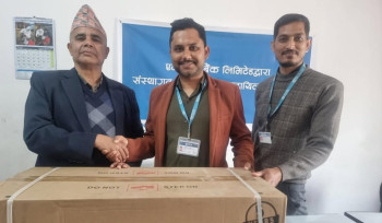 एनएमबि बैंकद्वारा राप्ती स्वास्थ्य विज्ञान प्रतिष्ठानलाई पाँच थान एसी सहयोग