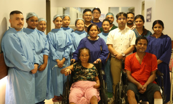 केएमसीमा ‘अर्बिटल एथेरेक्टोमी’ प्रविधिबाट उपचार: जोगियो खुट्टा, खुल्यो अवरुद्ध नसा