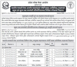 प्रदेश लोक सेवा लुम्बिनीले विभिन्न पदमा ५८ जनाका लागि विज्ञापन खुलायो