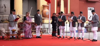 ४ जना मन्त्रीले लिए शपथ,  सूचीबाट हटाइन् डा संगीता