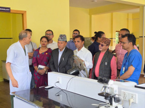 साँखुस्थित सुष्मा कोइराला मेमोरियल अस्पतालमा अत्याधुनिक प्रयोगशालाको उद्घाटन