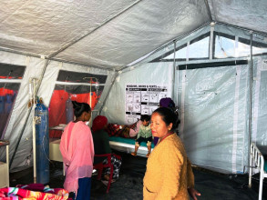 त्रिपालमा आश्रित भूकम्पपीडित बिरामी, स्वास्थ्य संस्थासमेत त्रिपालमुनिबाट सेवा दिन बाध्य