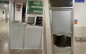 सुत्केरीको मृत्युपछि त्रिशुली अस्पतालमा तोडफोड, आकस्मिकबाहेकका सेवा बन्द