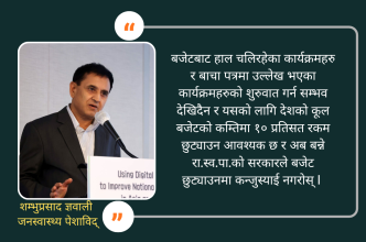 स्वास्थ्य क्षेत्रमा पर्याप्त बजेट व्यवस्था गर्नु खर्च होइन, दिगो विकासको लगानी हो